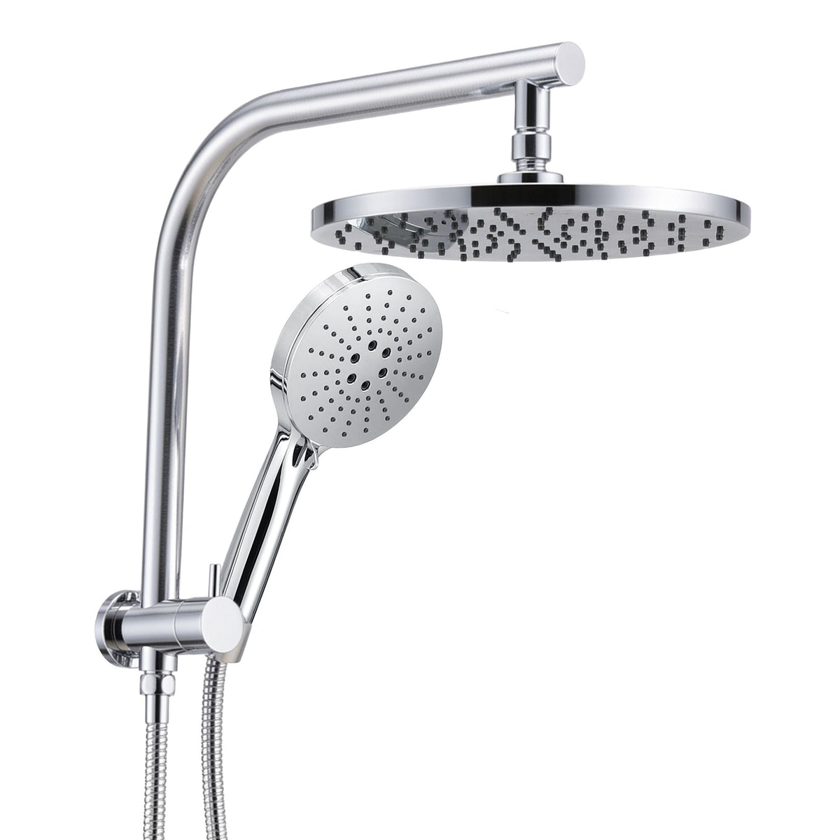 High-Pressure 10 Inch Rain & 3-Function Shower Head Combo with 1.5m Anti-Burst Hose & 304 Stainless Steel Rail - Furniture > Bathroom > Shower Heads & Screens - Rivercity House & Home Co. (ABN 18 642 972 209) - Affordable Modern Furniture Australia