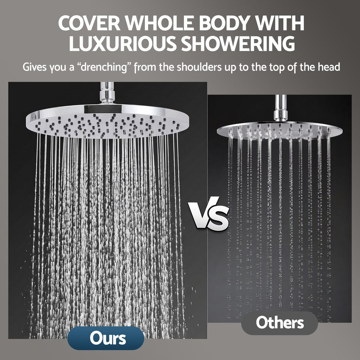 High-Pressure 10 Inch Rain & 3-Function Shower Head Combo with 1.5m Anti-Burst Hose & 304 Stainless Steel Rail - Furniture > Bathroom > Shower Heads & Screens - Rivercity House & Home Co. (ABN 18 642 972 209) - Affordable Modern Furniture Australia