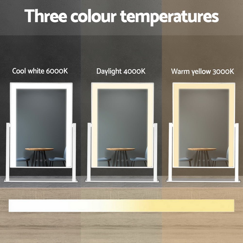 Hollywood Makeup Mirror with Dimmable Bulb Lighted Dressing Mirror - Health & Beauty > Makeup Mirrors - Rivercity House & Home Co. (ABN 18 642 972 209) - Affordable Modern Furniture Australia