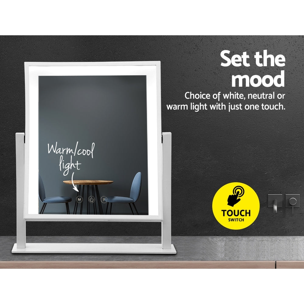 Hollywood Makeup Mirror with Dimmable Bulb Lighted Dressing Mirror - Health & Beauty > Makeup Mirrors - Rivercity House & Home Co. (ABN 18 642 972 209) - Affordable Modern Furniture Australia