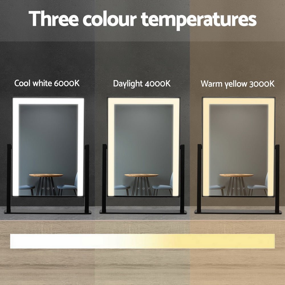 Hollywood Makeup Mirror With Light LED Strip Standing Tabletop Vanity - Health & Beauty > Makeup Mirrors - Rivercity House & Home Co. (ABN 18 642 972 209) - Affordable Modern Furniture Australia