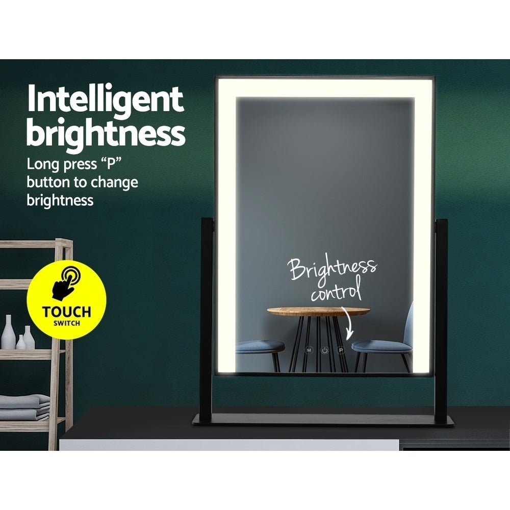 Hollywood Makeup Mirror With Light LED Strip Standing Tabletop Vanity - Health & Beauty > Makeup Mirrors - Rivercity House & Home Co. (ABN 18 642 972 209) - Affordable Modern Furniture Australia