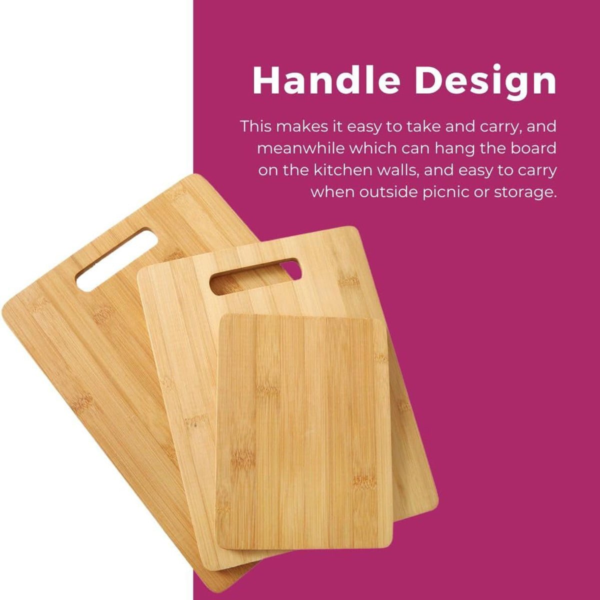 Household Cutting Board Set 3PCS Square Wooden Kitchen Chopping Boards For Food - Home & Garden > Kitchenware > Kitchen Utensils - Rivercity House & Home Co. (ABN 18 642 972 209) - Affordable Modern Furniture Australia