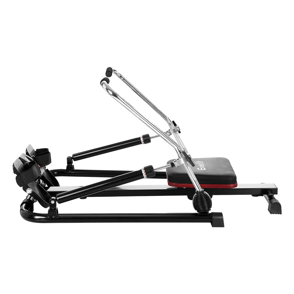 Hydraulic Rowing Machine 12-Level Resistance with LCD Display - Black - Sports & Fitness > Exercise, Gym & Fitness > Exercise Bikes - Rivercity House & Home Co. (ABN 18 642 972 209) - Affordable Modern Furniture Australia