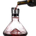 Iceberg Wine Decanter with Waterfall Aerator, Dual Filter & Lid - Clear