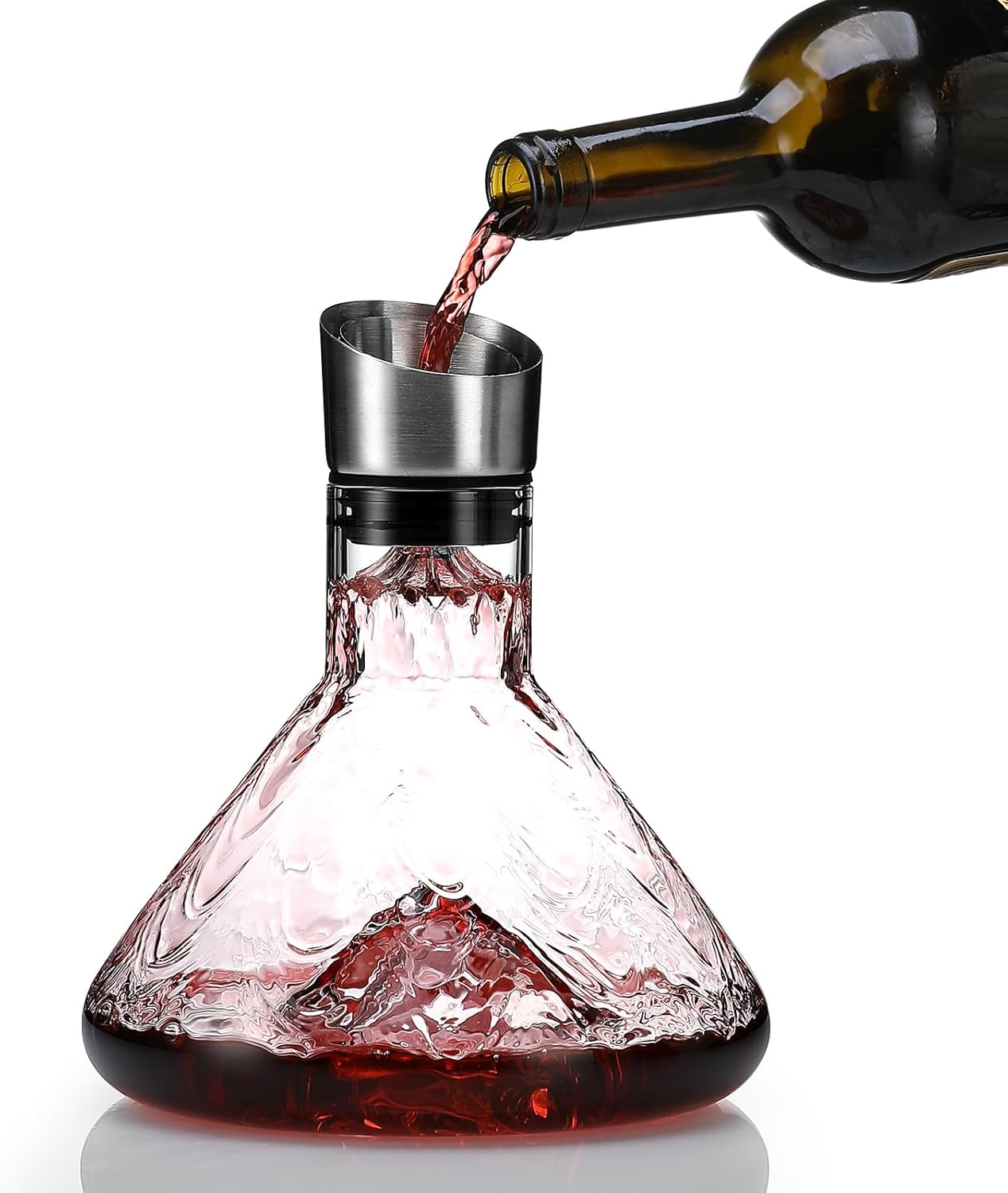Iceberg Wine Decanter with Aerator Filter and Lid - Appliances > Fridges & Freezers > Fridges - Rivercity House & Home Co. (ABN 18 642 972 209) - Affordable Modern Furniture Australia