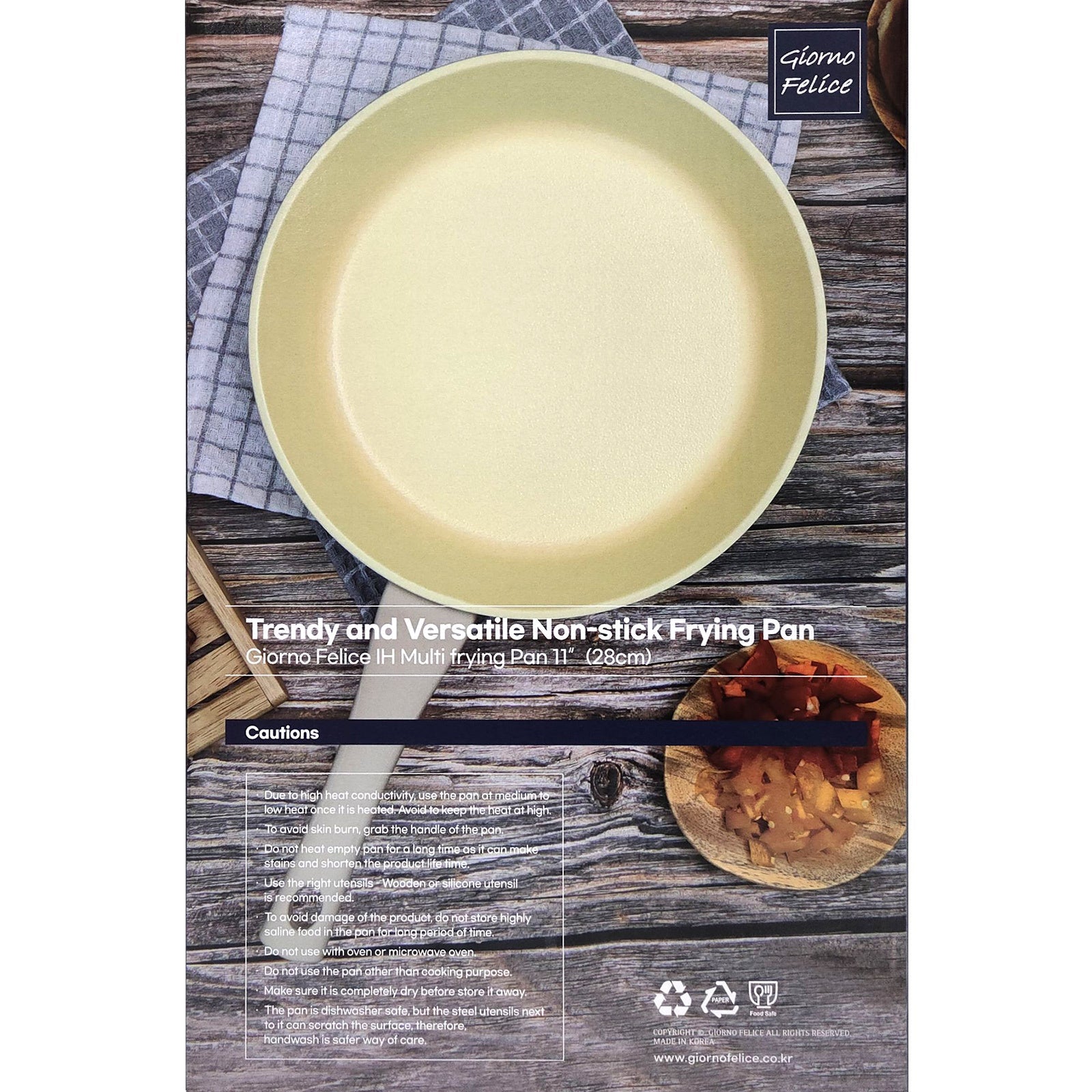 IH Frypan 28cm Ceramic Non - Stick Frying Pan Induction - Home & Garden > Kitchenware > Skillets & Frying Pans - Rivercity House & Home Co. (ABN 18 642 972 209) - Affordable Modern Furniture Australia