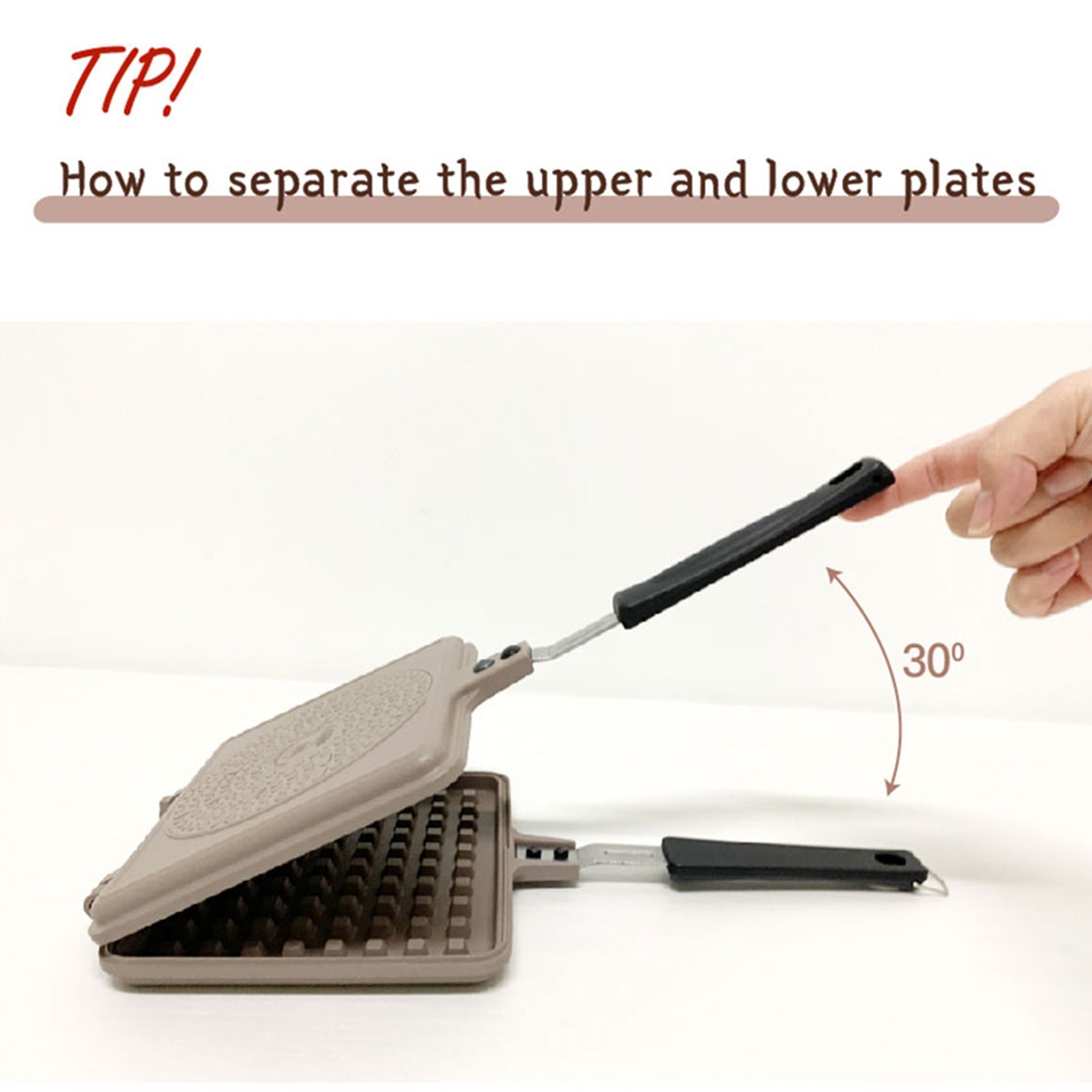 IH Waffle Maker Pan Non - Stick Double - Sided Detachable - Home & Garden > Kitchenware > Skillets & Frying Pans - Rivercity House & Home Co. (ABN 18 642 972 209) - Affordable Modern Furniture Australia