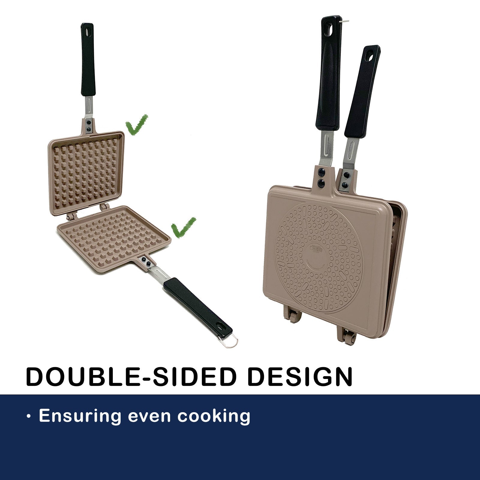 IH Waffle Maker Pan Non - Stick Double - Sided Detachable - Home & Garden > Kitchenware > Skillets & Frying Pans - Rivercity House & Home Co. (ABN 18 642 972 209) - Affordable Modern Furniture Australia