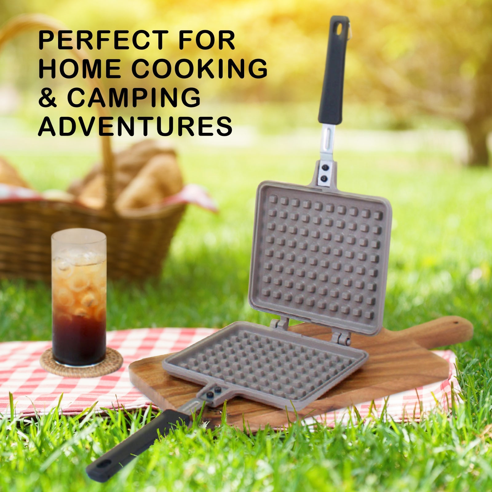 IH Waffle Maker Pan Non - Stick Double - Sided Detachable - Home & Garden > Kitchenware > Skillets & Frying Pans - Rivercity House & Home Co. (ABN 18 642 972 209) - Affordable Modern Furniture Australia