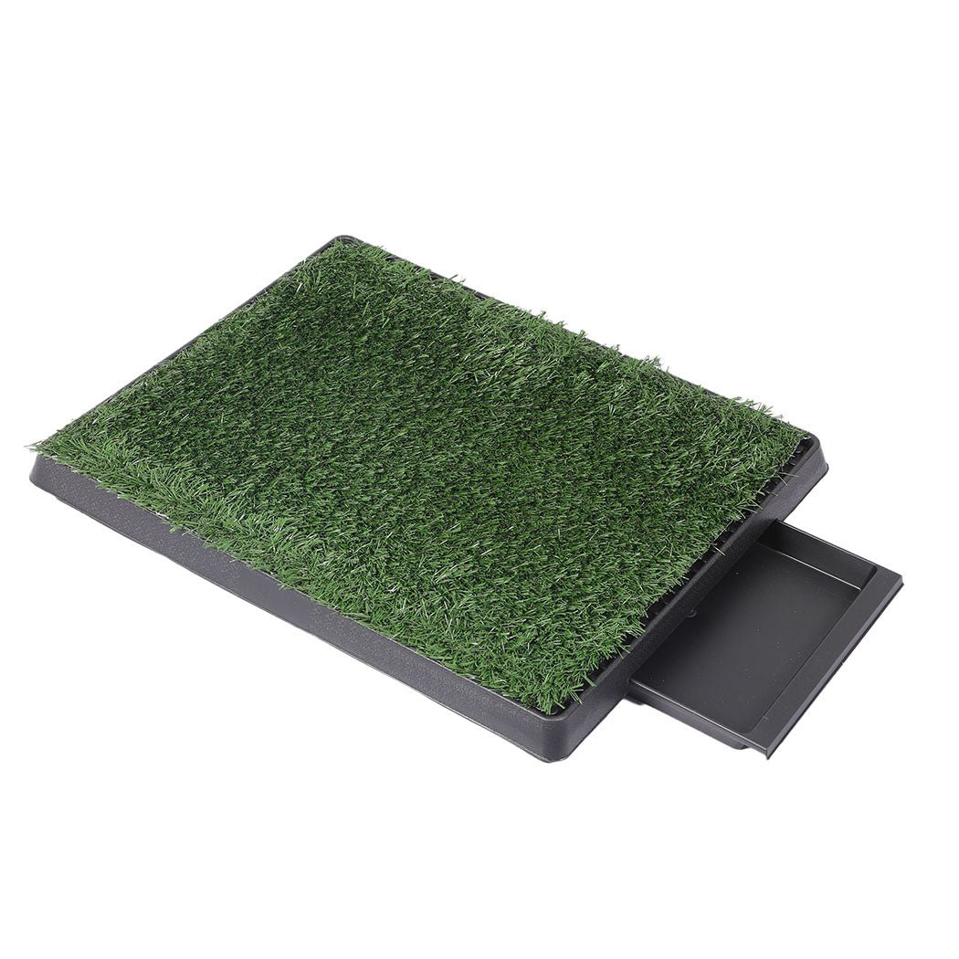 Indoor Dog Potty Training Grass Patch with Tray - Green and Black - Rivercity House & Home Co. (ABN 18 642 972 209) - Affordable Modern Furniture Australia