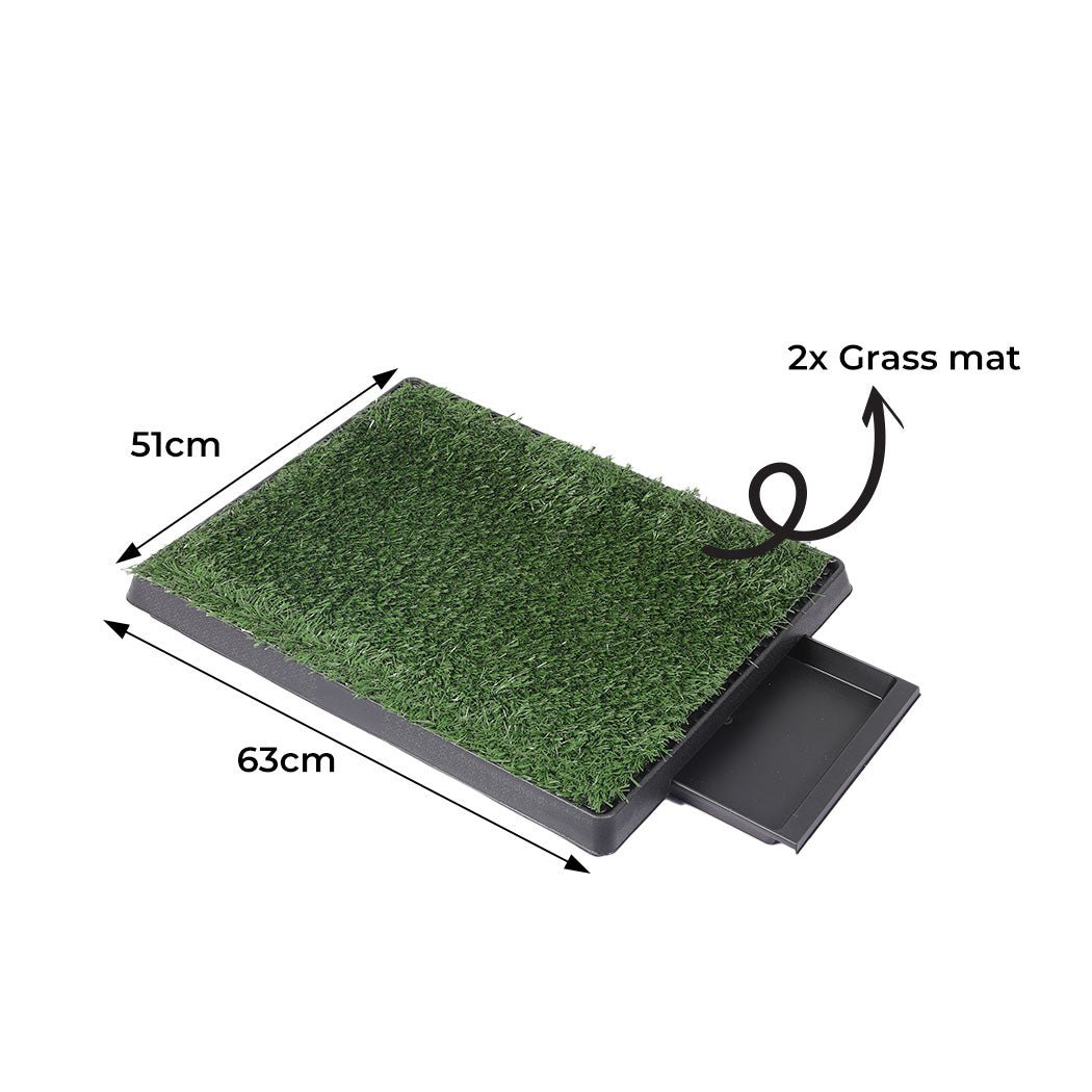 Indoor Dog Potty Training Grass Patch with Tray - Green and Black - Rivercity House & Home Co. (ABN 18 642 972 209) - Affordable Modern Furniture Australia
