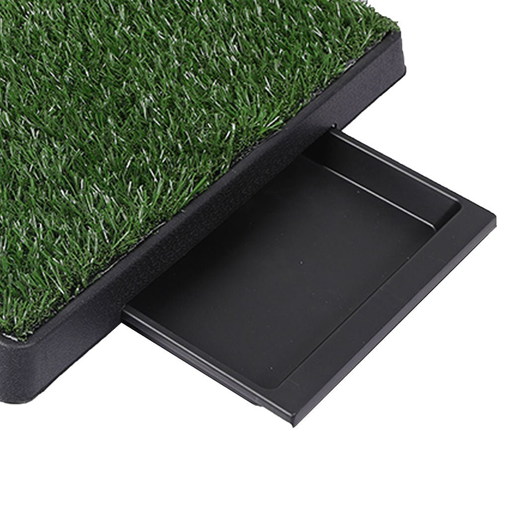 Indoor Dog Potty Training Grass Patch with Tray - Green and Black - Rivercity House & Home Co. (ABN 18 642 972 209) - Affordable Modern Furniture Australia