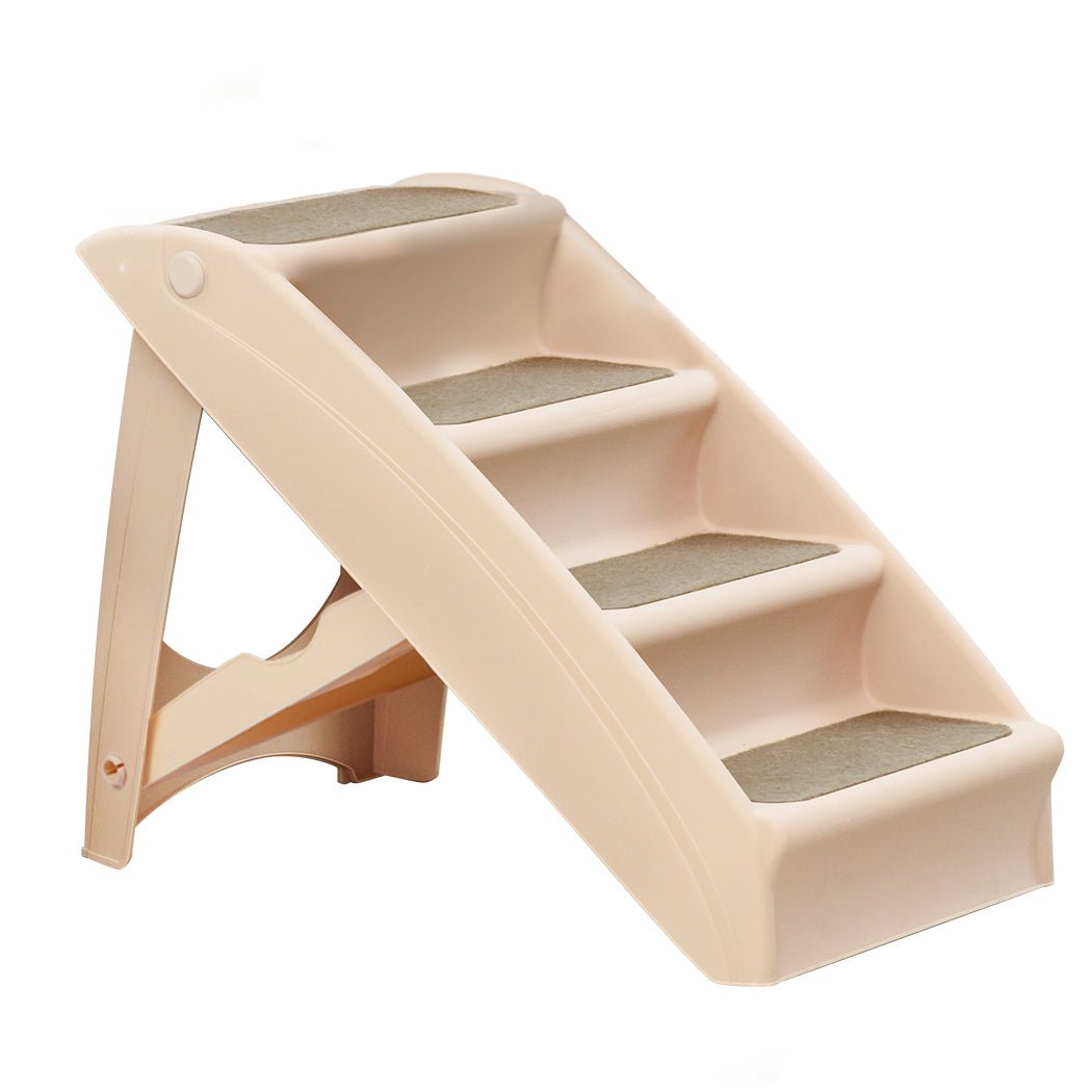 Indoor Foldable Pet Ramp Dog Steps with Anti - Slip Mat - Brown - Rivercity House & Home Co. (ABN 18 642 972 209) - Affordable Modern Furniture Australia