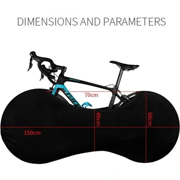 Indoor Stretch Polyester Spandex Bike Cover for Mountain, Road & Folding Bikes - Black - Sports & Fitness > Bikes & Accessories > Bicycle Stands & Storage - Rivercity House & Home Co. (ABN 18 642 972 209) - Affordable Modern Furniture Australia
