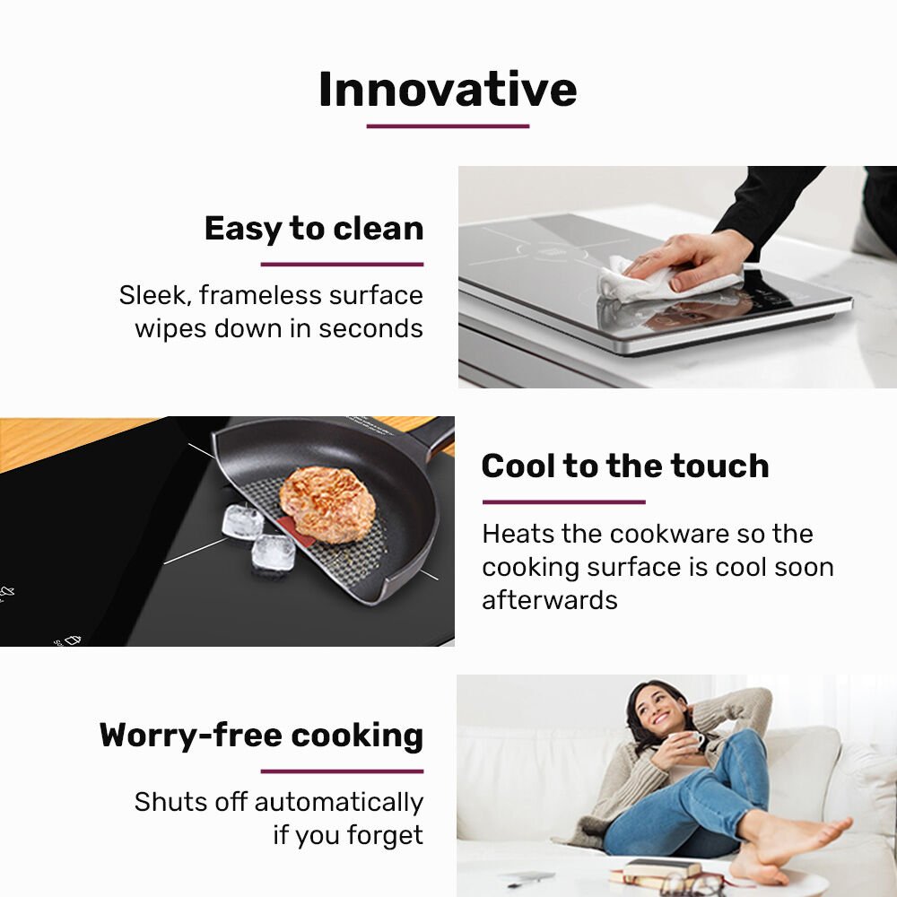 Induction Cooktop, 2000W, 9 Heat Levels, Fast Electric Portable Cooker, Touch Controls - Appliances > Kitchen Appliances > Cooktops & Stoves - Rivercity House & Home Co. (ABN 18 642 972 209) - Affordable Modern Furniture Australia