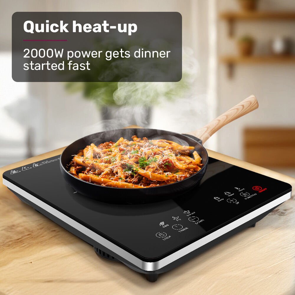Induction Cooktop, 2000W, 9 Heat Levels, Fast Electric Portable Cooker, Touch Controls - Appliances > Kitchen Appliances > Cooktops & Stoves - Rivercity House & Home Co. (ABN 18 642 972 209) - Affordable Modern Furniture Australia