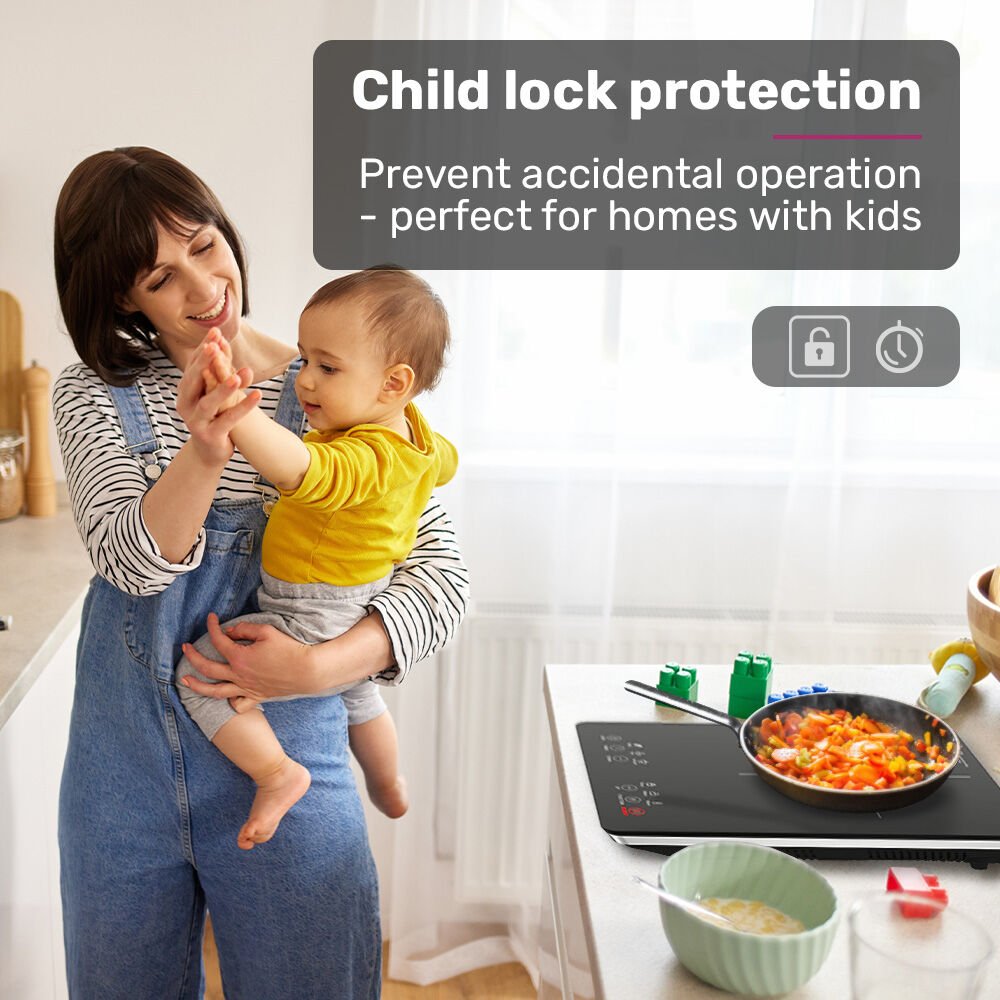 Induction Cooktop, 2000W, 9 Heat Levels, Fast Electric Portable Cooker, Touch Controls - Appliances > Kitchen Appliances > Cooktops & Stoves - Rivercity House & Home Co. (ABN 18 642 972 209) - Affordable Modern Furniture Australia