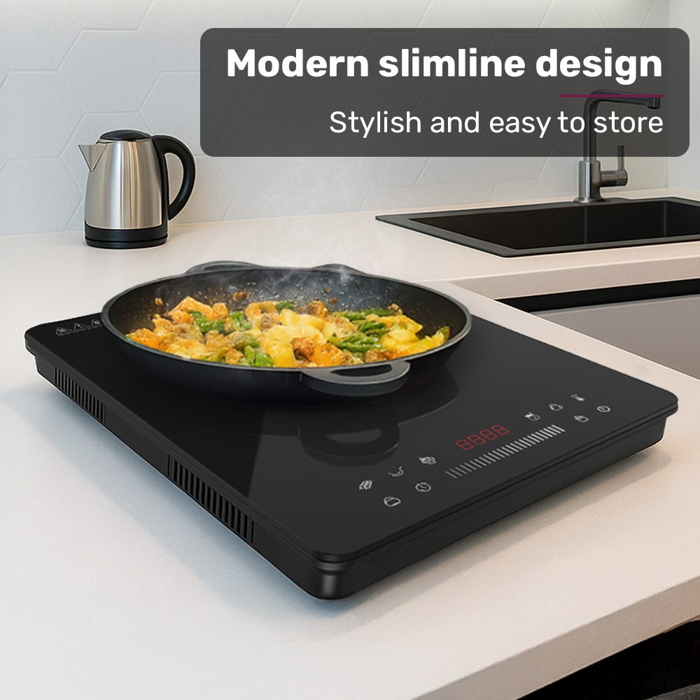 Induction Cooktop, 2000W, 9 Heat Levels, Fast Electric Portable Cooker, Touch Controls with Slider - Appliances > Kitchen Appliances > Cooktops & Stoves - Rivercity House & Home Co. (ABN 18 642 972 209) - Affordable Modern Furniture Australia