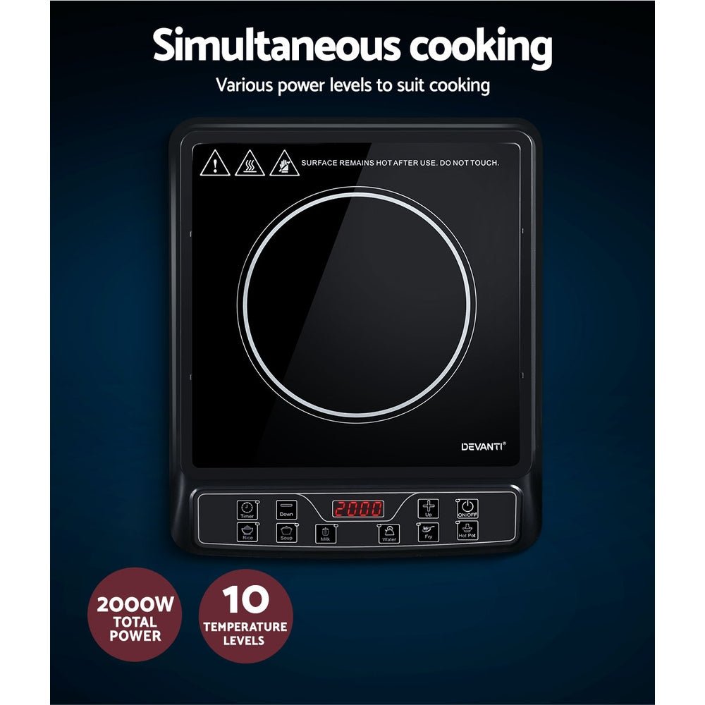 Induction Cooktop 30cm Portable Cooker - Appliances > Kitchen Appliances > Cooktops & Stoves - Rivercity House & Home Co. (ABN 18 642 972 209) - Affordable Modern Furniture Australia