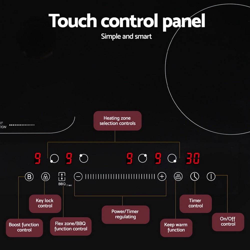 Induction Cooktop 60cm Electric Cooker - Appliances > Kitchen Appliances > Cooktops & Stoves - Rivercity House & Home Co. (ABN 18 642 972 209) - Affordable Modern Furniture Australia