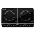 60cm Portable Induction Cooktop with 2 Zones and Touch Control - Black