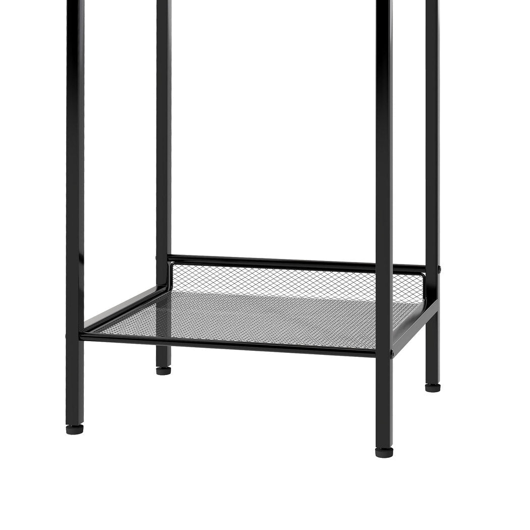 Industrial 2 - Tier Side Table with Shelf - Retro Brown - Rivercity House & Home Co. (ABN 18 642 972 209) - Affordable Modern Furniture Australia