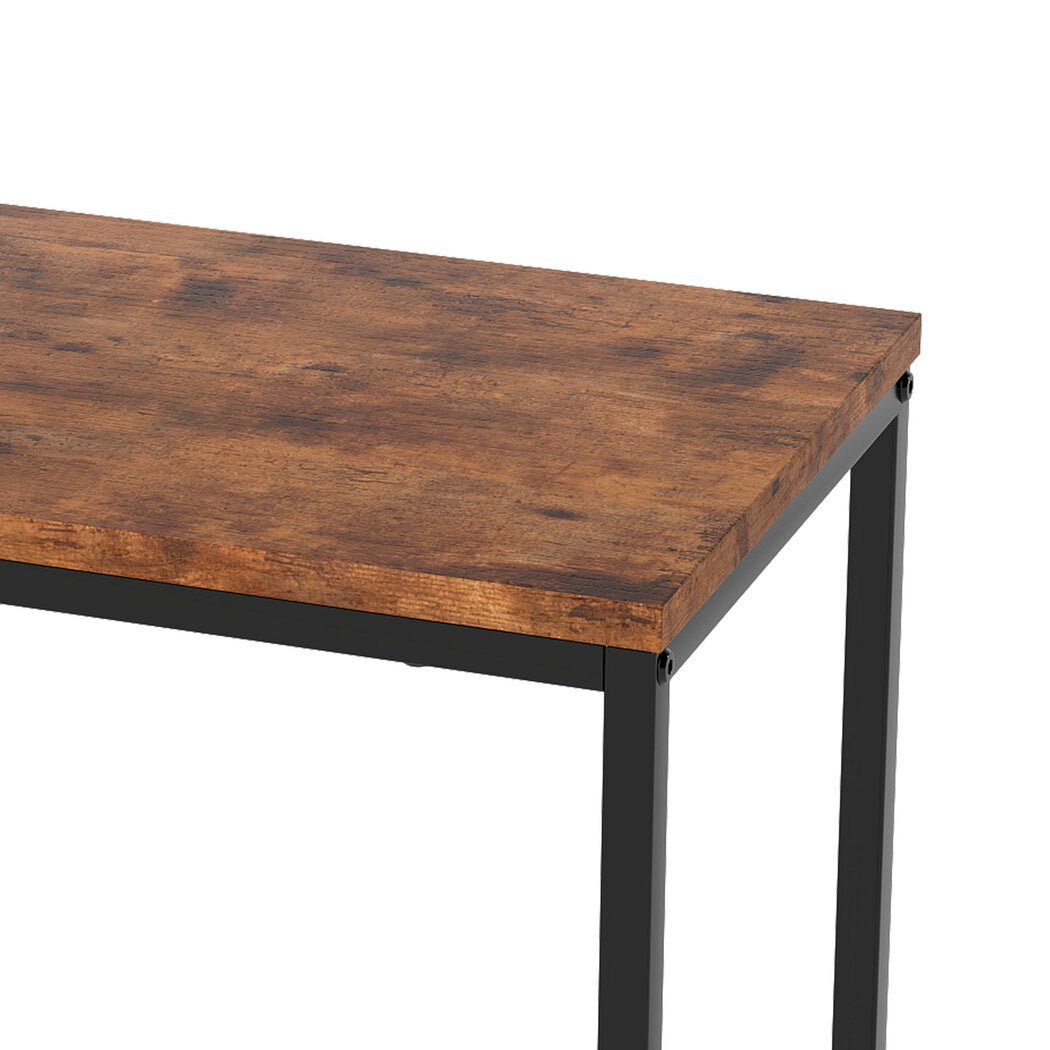 Industrial 2 - Tier Side Table with Shelf - Retro Brown - Rivercity House & Home Co. (ABN 18 642 972 209) - Affordable Modern Furniture Australia