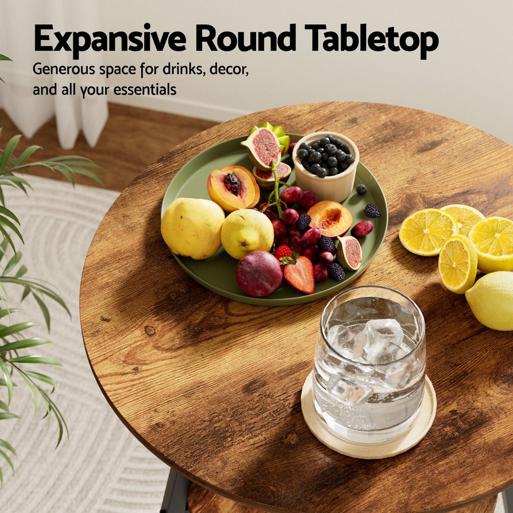 Industrial Bar Table with 2 - Tier Organizer Weather - Resistant MDF Top Steel Frame - Furniture > Bar Stools & Chairs > Table & Bar Stools - Rivercity House & Home Co. (ABN 18 642 972 209) - Affordable Modern Furniture Australia