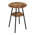 Industrial Bar Table with 2-Tier Organiser Weather-Resistant MDF Top Steel Frame