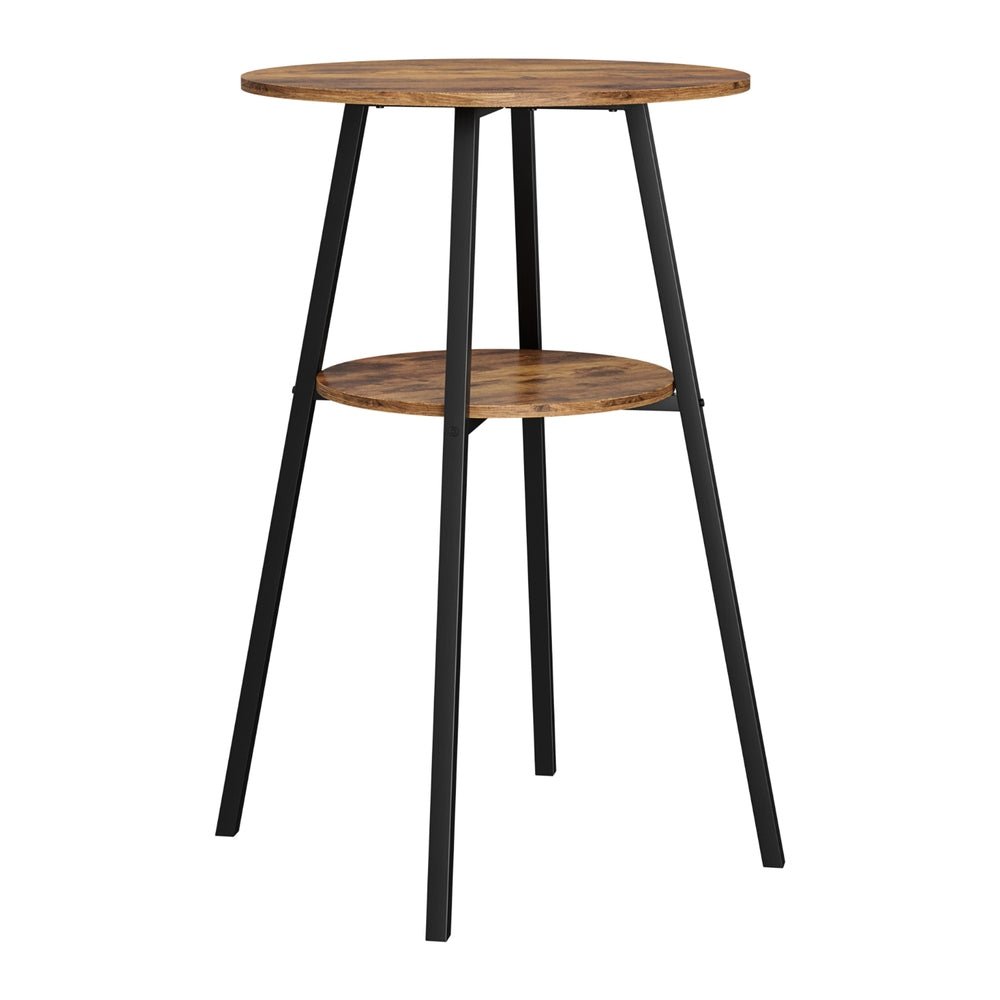 Industrial Bar Table with 2 - Tier Organizer Weather - Resistant MDF Top Steel Frame - Furniture > Bar Stools & Chairs > Table & Bar Stools - Rivercity House & Home Co. (ABN 18 642 972 209) - Affordable Modern Furniture Australia