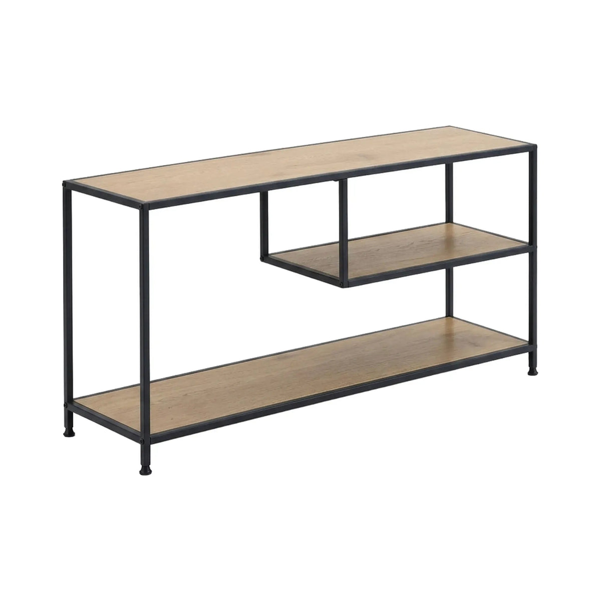 Industrial Console Table 3-Shelf Open Storage - Brown - Furniture > Living Room > TV Units - Rivercity House & Home Co. (ABN 18 642 972 209) - Affordable Modern Furniture Australia