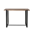 Industrial High Bar Table Solid Pine Wood with Steel Legs - Brown