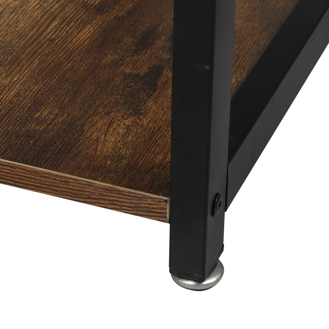 Industrial High Bar Table with Shelves - Brown - Rivercity House & Home Co. (ABN 18 642 972 209) - Affordable Modern Furniture Australia