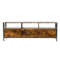 Industrial TV Stand Cabinet 147cm with Storage Drawers and Shelves - Brown