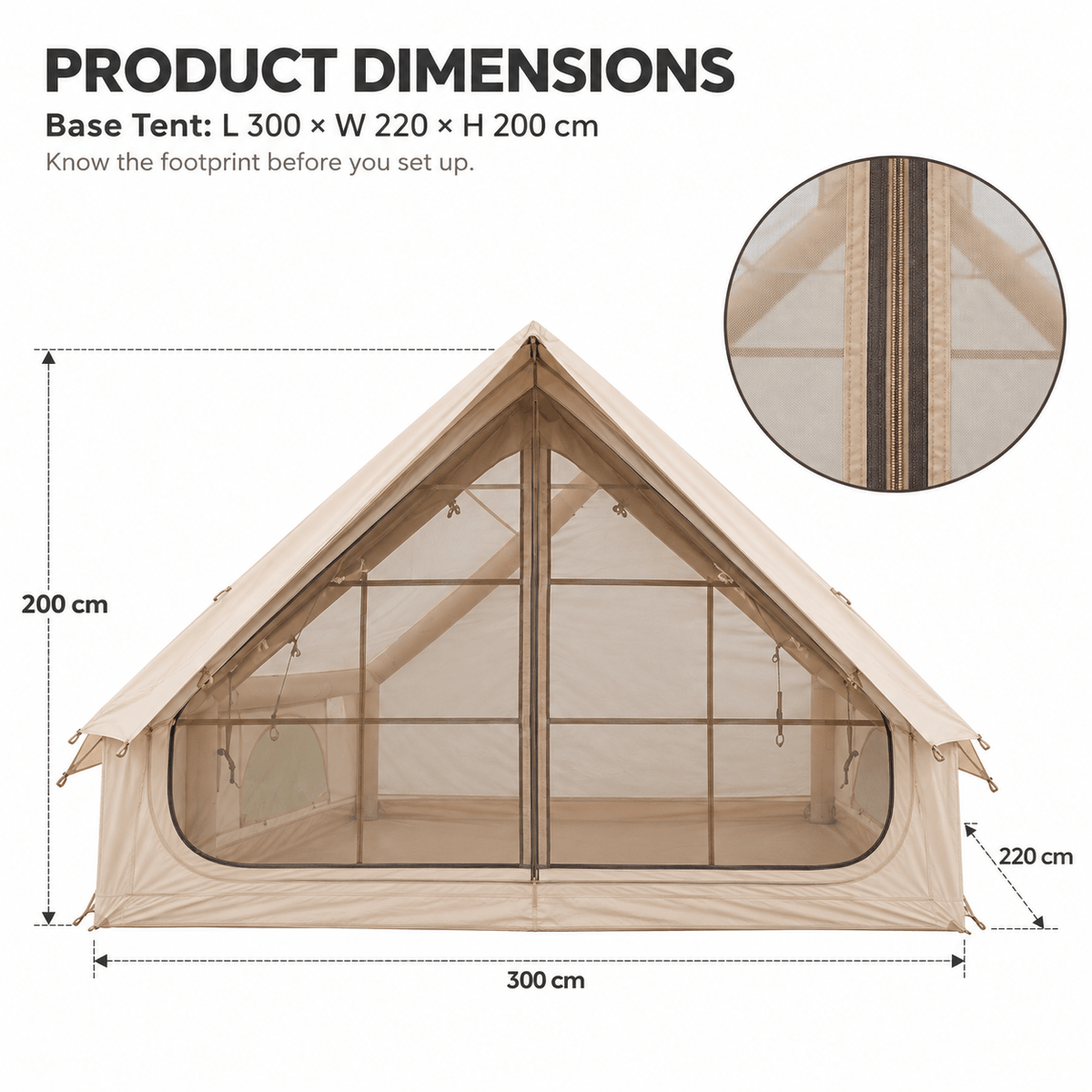 Inflatable A-Frame Basecamp Tent with Extended Side Awning - Outdoor Recreation > Camping > Tents - Rivercity House & Home Co. (ABN 18 642 972 209) - Affordable Modern Furniture Australia