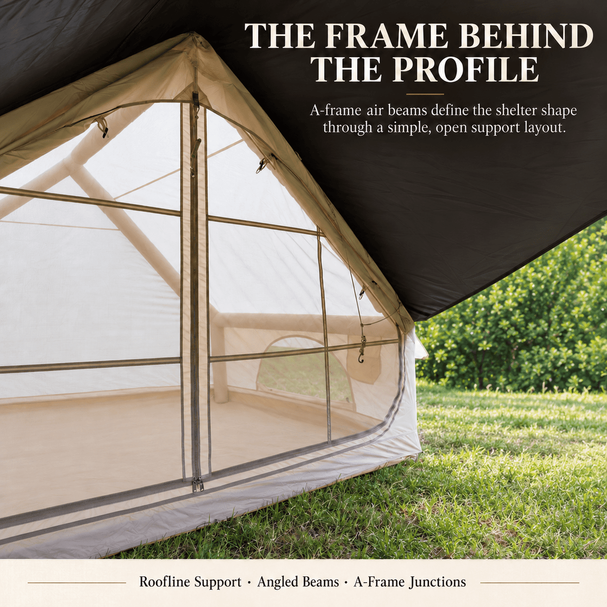 Inflatable A-Frame Basecamp Tent with Extended Side Awning - Outdoor Recreation > Camping > Tents - Rivercity House & Home Co. (ABN 18 642 972 209) - Affordable Modern Furniture Australia