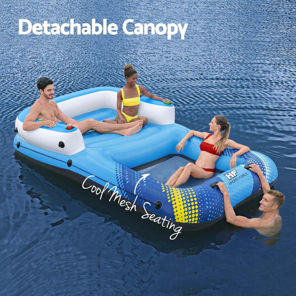 Inflatable Floating Island Float Lounger Sunshade Pool Bed 3.05Mx1.86M - Home & Garden > Pool & Accessories > Pool Toys & Inflatables - Rivercity House & Home Co. (ABN 18 642 972 209) - Affordable Modern Furniture Australia