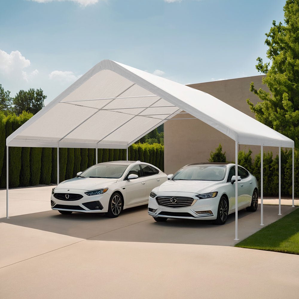 Instahut Carports 6x6m Carport Kits Steel Shelter Gazebo Canopy Garage