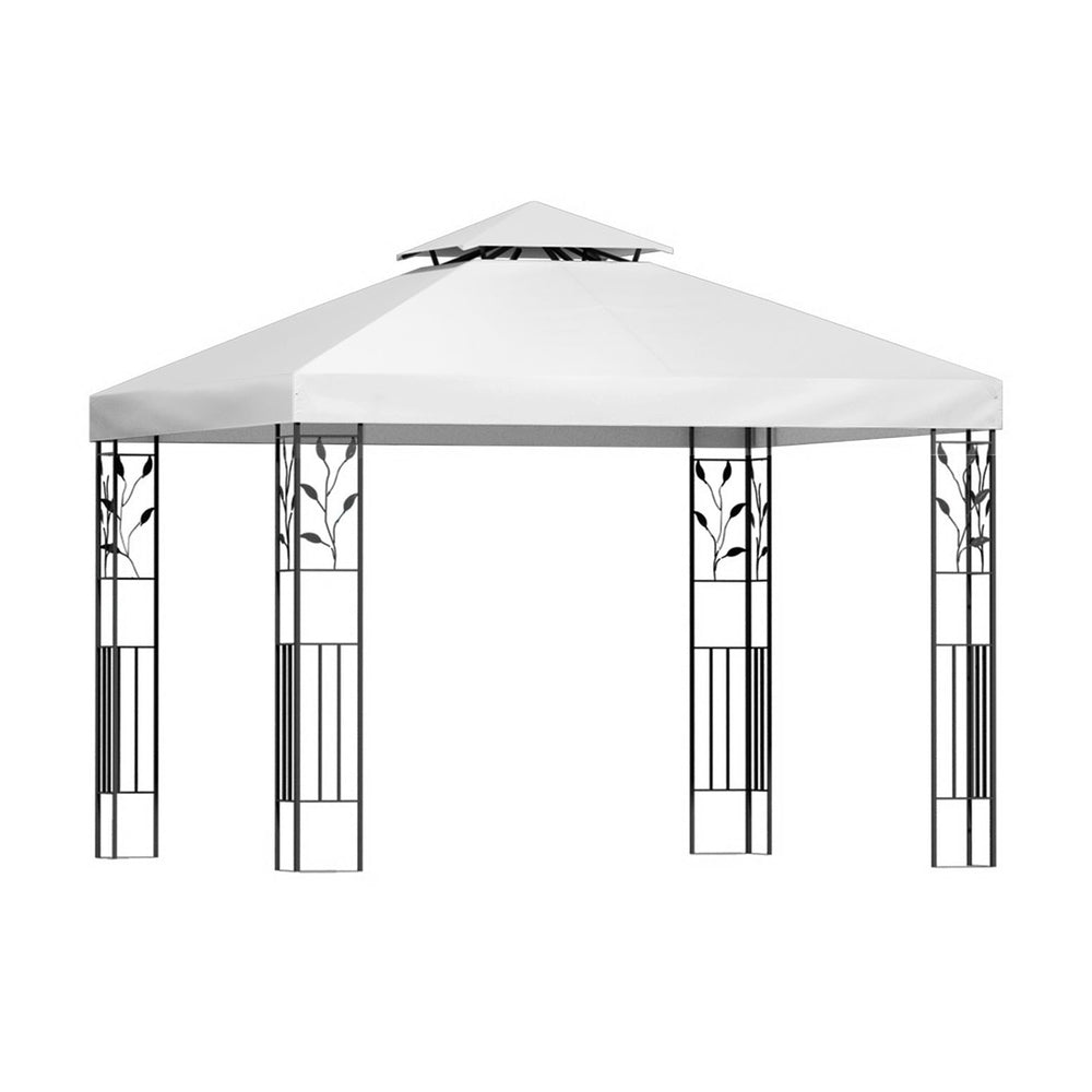 Instahut Gazebo 3x3m Marquee Outdoor Wedding Party Event Tent Home Iron Art Shade White - Home & Garden > Shading > Canopies & Gazebos - Rivercity House & Home Co. (ABN 18 642 972 209) - Affordable Modern Furniture Australia