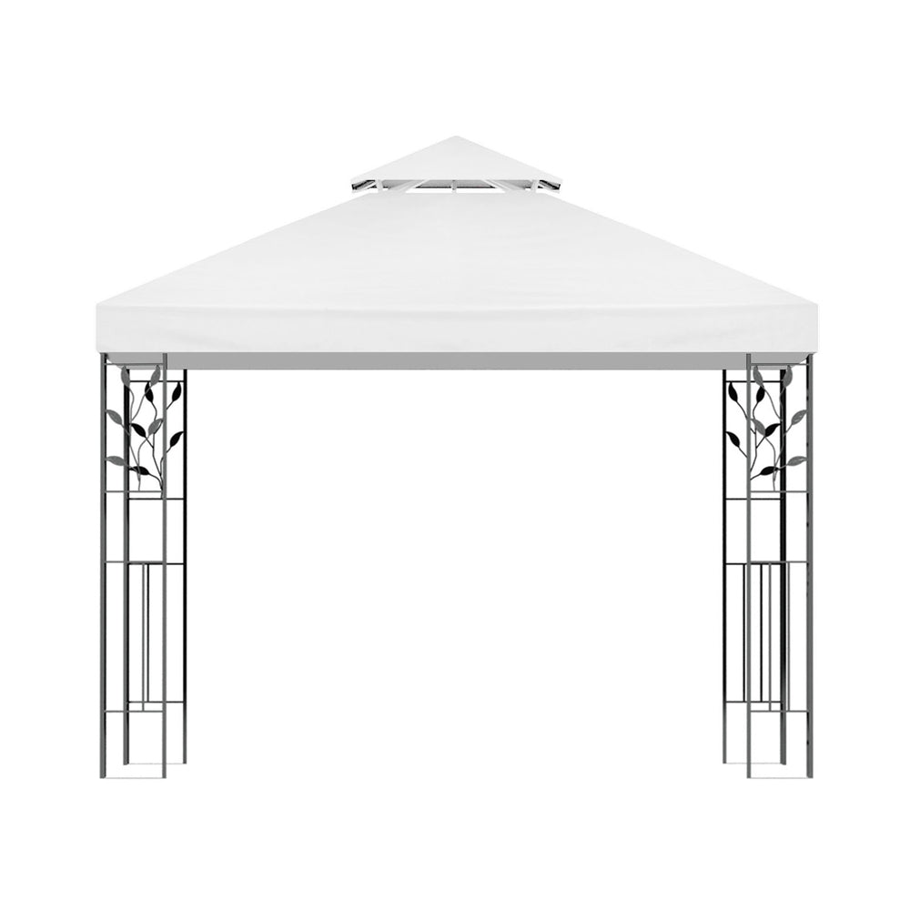 Instahut Gazebo 3x3m Marquee Outdoor Wedding Party Event Tent Home Iron Art Shade White - Home & Garden > Shading > Canopies & Gazebos - Rivercity House & Home Co. (ABN 18 642 972 209) - Affordable Modern Furniture Australia