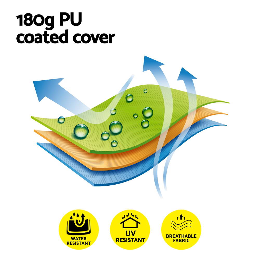 Instahut Gazebo Outdoor BBQ Grill Patio Garden Marquee Shade Shelter Shelf Hooks Beige - Home & Garden > Shading > Canopies & Gazebos - Rivercity House & Home Co. (ABN 18 642 972 209) - Affordable Modern Furniture Australia