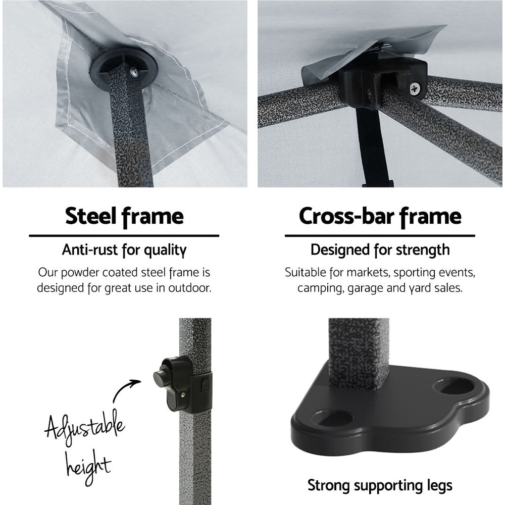 Instahut Gazebo Pop Up Marquee 3x6m Folding Tent Wedding Outdoor Camping Canopy Gazebos Shade White - Occasions > Wedding Accessories - Rivercity House & Home Co. (ABN 18 642 972 209) - Affordable Modern Furniture Australia