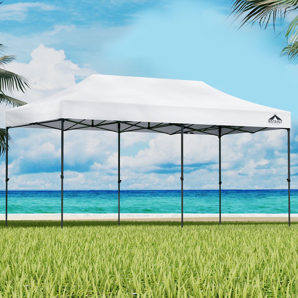 Instahut Gazebo Pop Up Marquee 3x6m Folding Tent Wedding Outdoor Camping Canopy Gazebos Shade White - Occasions > Wedding Accessories - Rivercity House & Home Co. (ABN 18 642 972 209) - Affordable Modern Furniture Australia