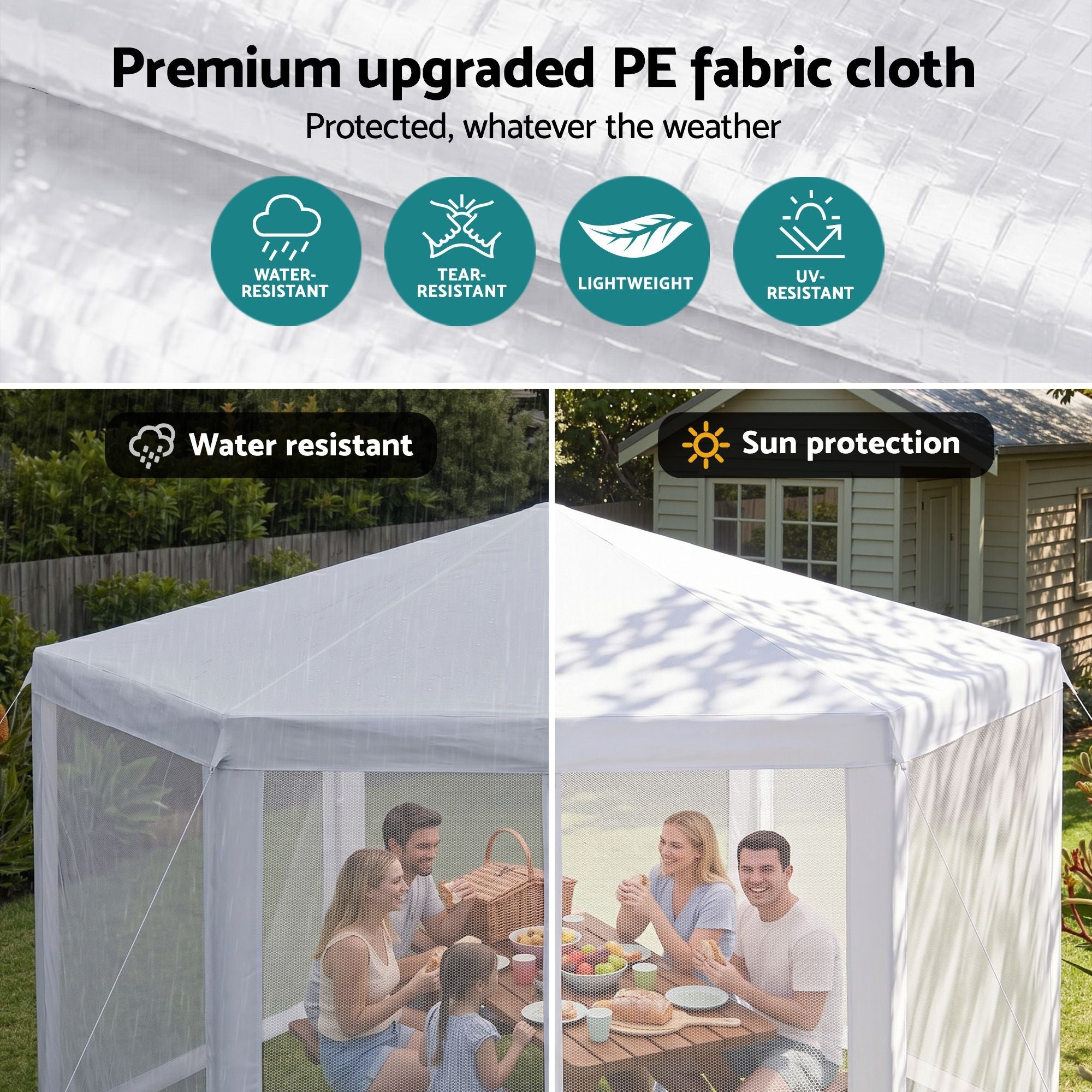 Instahut Gazebo?2x2m Marquee Wedding Party Tent Outdoor Camping Mesh Wall Canopy Shade Gazebos Navy - Home & Garden > Shading > Canopies & Gazebos - Rivercity House & Home Co. (ABN 18 642 972 209) - Affordable Modern Furniture Australia