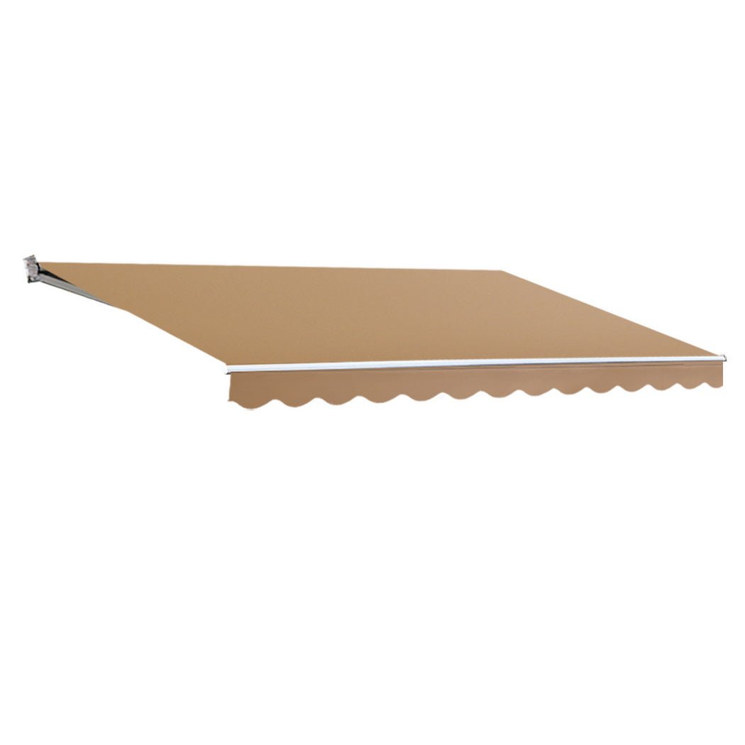Instahut Retractable Folding Arm Awning Manual Sunshade 2.5Mx2M Beige - Home & Garden > Shading - Rivercity House & Home Co. (ABN 18 642 972 209) - Affordable Modern Furniture Australia