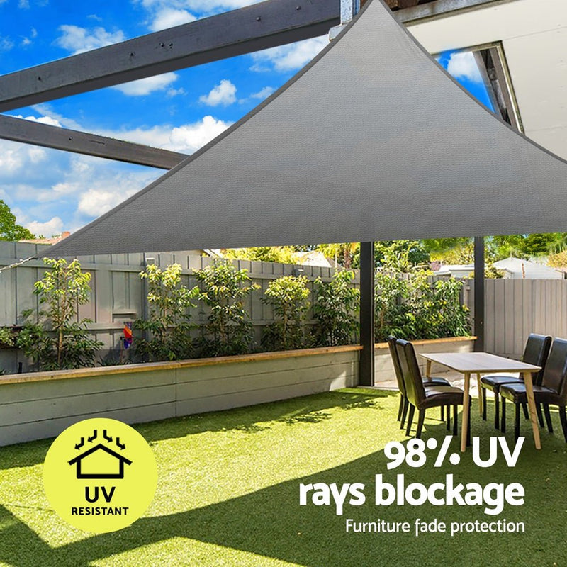 Instahut Shade Sail Cloth Shadecloth Canopy Triangle 280gsm 5x5x7.1m - Home & Garden > Shading - Rivercity House & Home Co. (ABN 18 642 972 209) - Affordable Modern Furniture Australia