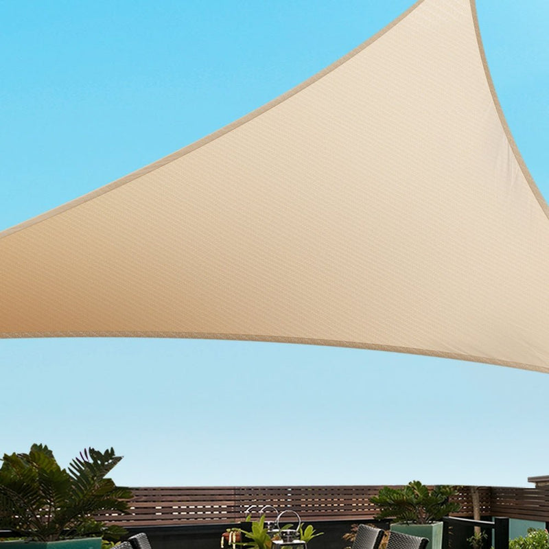 Instahut Shade Sail Cloth Shadecloth Triangle Sun Canopy 3.6x3.6x3.6M - Home & Garden > Shading - Rivercity House & Home Co. (ABN 18 642 972 209) - Affordable Modern Furniture Australia