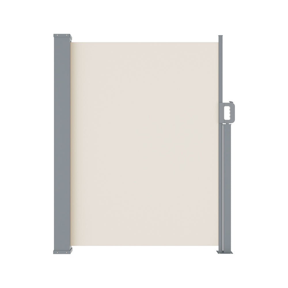 Instahut Side Awning Sun Shade Outdoor Blinds Retractable Screen 1.4X3M Cream - Home & Garden > Shading > Awnings - Rivercity House & Home Co. (ABN 18 642 972 209) - Affordable Modern Furniture Australia