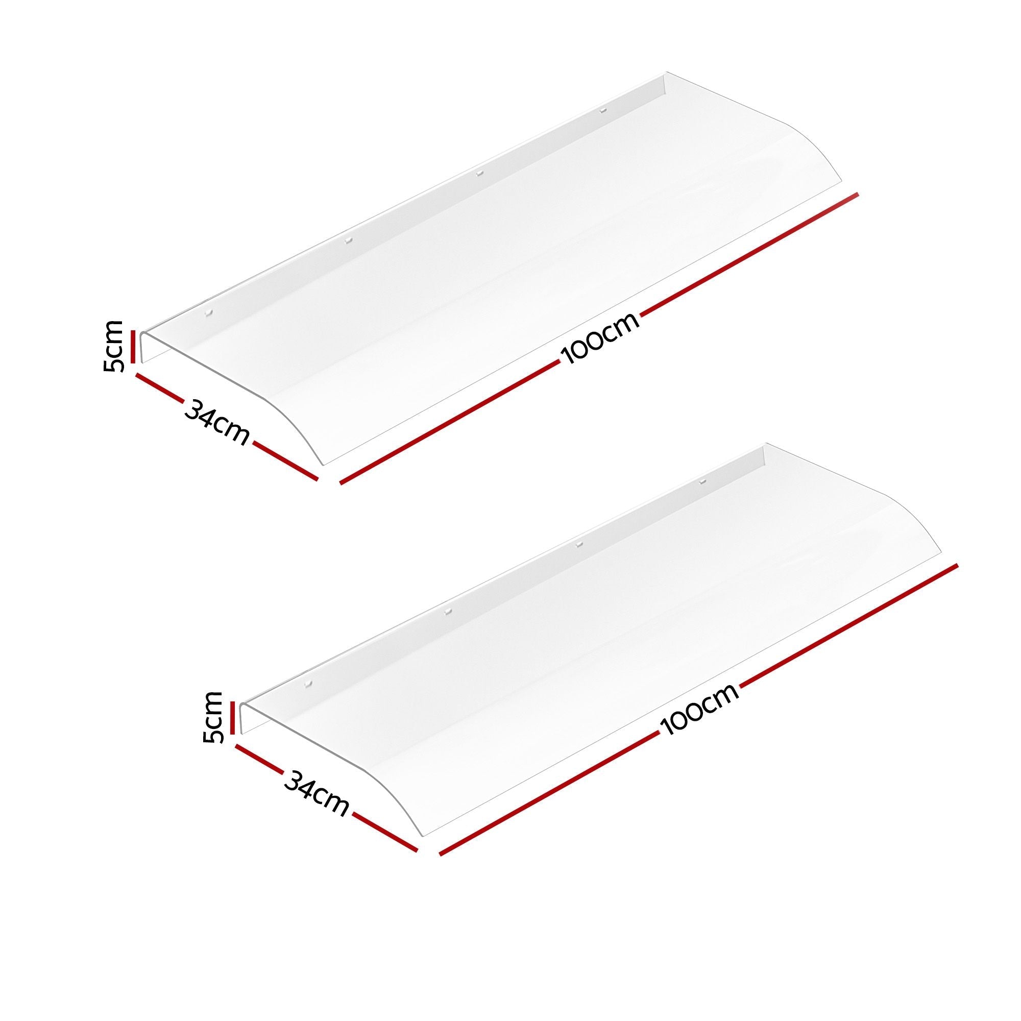 Instahut Window Door Awning 0.4mx2m Transparent - Home & Garden > Shading > Awnings - Rivercity House & Home Co. (ABN 18 642 972 209) - Affordable Modern Furniture Australia